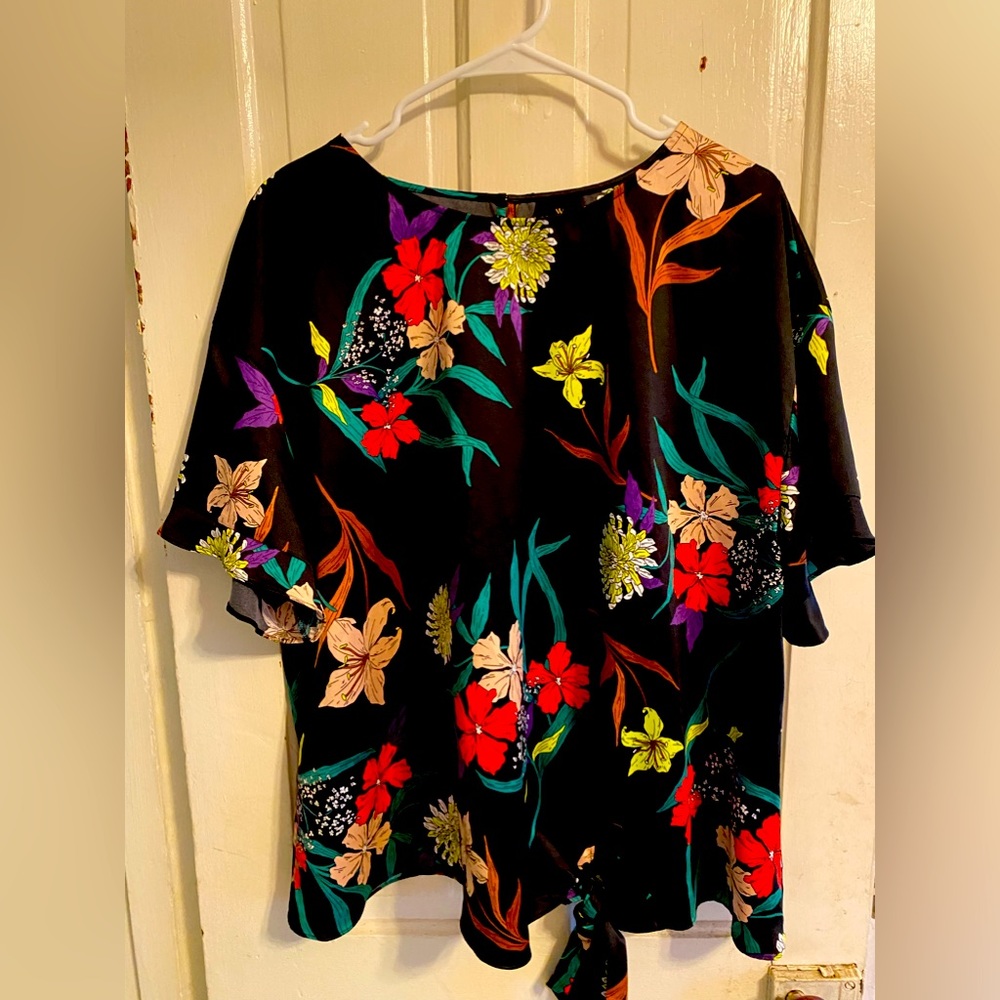 A vibrant flower blouse